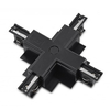 Łącznik-X Track AZ4302 do 3-fazowego systemu szynowego podtynkowy czarny