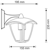 Ogrodowa LAMPA elewacyjna IGMA 311870 Polux zewnętrzna OPRAWA outdoor retro ścienna IP44 czarna przezroczysta