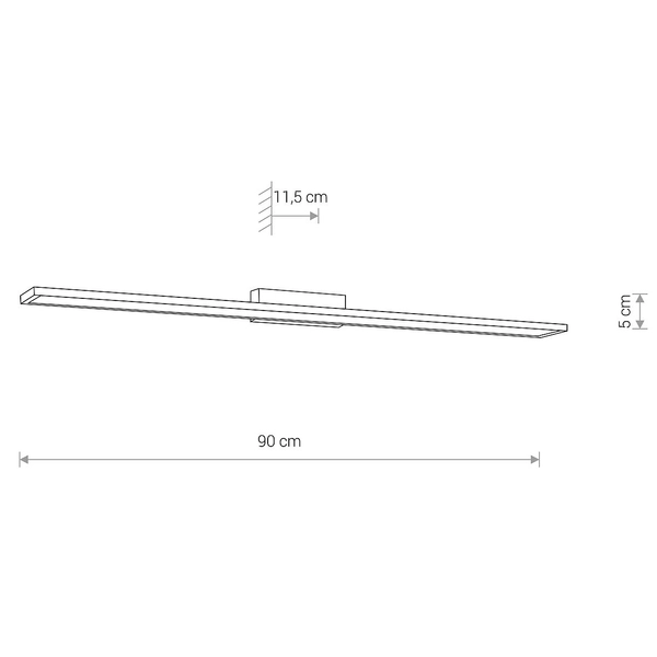 Łazienkowa LAMPA ścienna LATH LED 8175 Nowodvorski metalowa OPRAWA kinkiet LED 16W 4000K listwa na lustro IP44 chrom