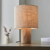 Abażurowa lampka nocna Durban 101680 drewniany beżowy