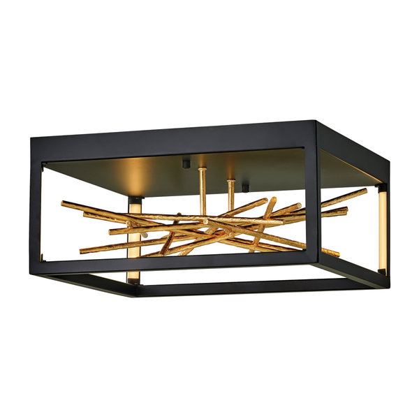 Plafon QN-STYX-LED-F-BG LED 8W loft pręty czarny złoty