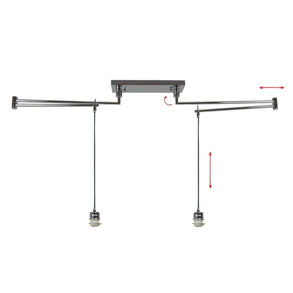 Podwójny stelaż do lampy wiszącej Natalia AZ1923 Azzardo metalowy chrom