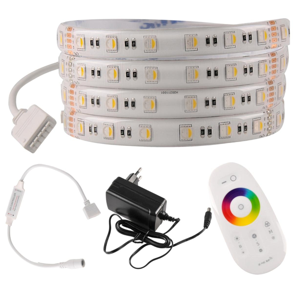 Zestaw taśma LED sterownik zasilacz pilot 319296 22W IP65 3m biała