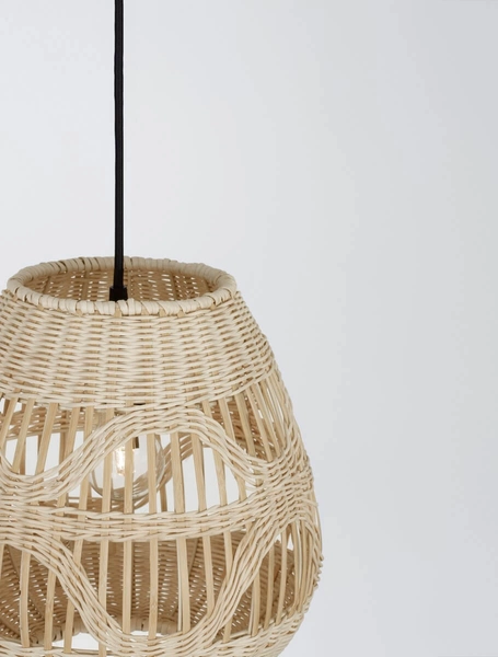 Naturalna lampa wisząca REYNOSA LE42950 hampton beżowa czarna