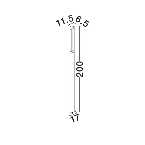 Lampa stojąca do ogrodu LUNQUERA LE75102 LED 11W 3000K IP65 antracyt