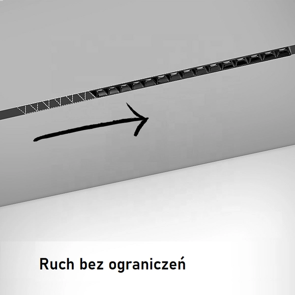 Magnetyczna szyna Magneto Abigali LWQ-1M-TRIM do salonu czarna