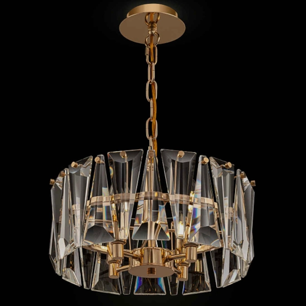 LAMPA wisząca PUNTES MOD043PL-04G Maytoni szklana OPRAWA okrągły ZWIS glamour złoty