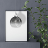 Wisząca lampa kulista Monte MLP8320 przydymiona srebrna