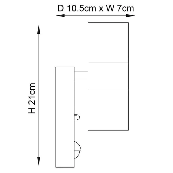 Zewnętrzny kinkiet ścienny z czujnikiem ruchu Canon EL-40062 IP44 srebrny