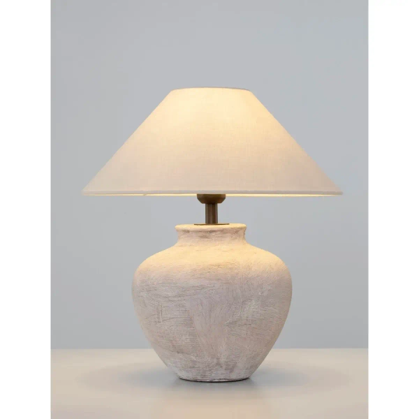 Lampka nocna ceramiczna BELUNCA LE45281 na komodę beżowa