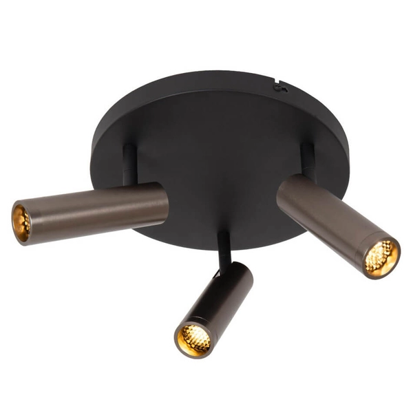 Potrójna lampa sufitowa GRADO 22974/13/15 tuba metalowa szara