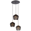 LAMPA wisząca VENUS 11011308 Kaspa szklana OPRAWA loftowy ZWIS kaskada czarna przydymiona