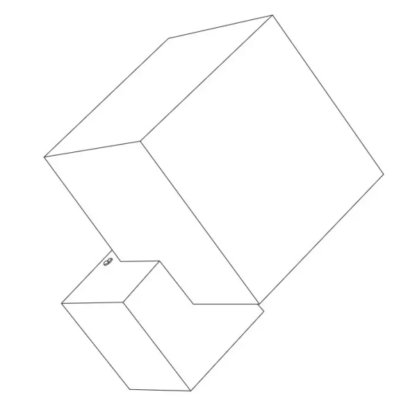 Lampa ścienna CUBO ST-DL-8537 gold LED 3W 3000K kostka złota biała