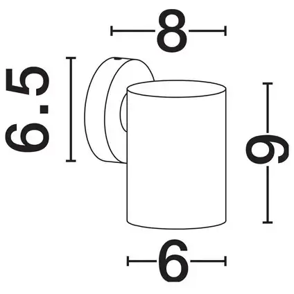 Kinkiet ścienny do ogrodu BOLERCO LE75246 3W 3000K IP65 tuba antracyt