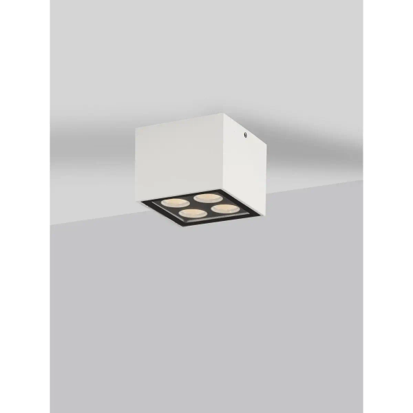Sufitowa lampa zewnętrzna JUNERIO LE75263 LED 8W 3000K kostka IP54 biała