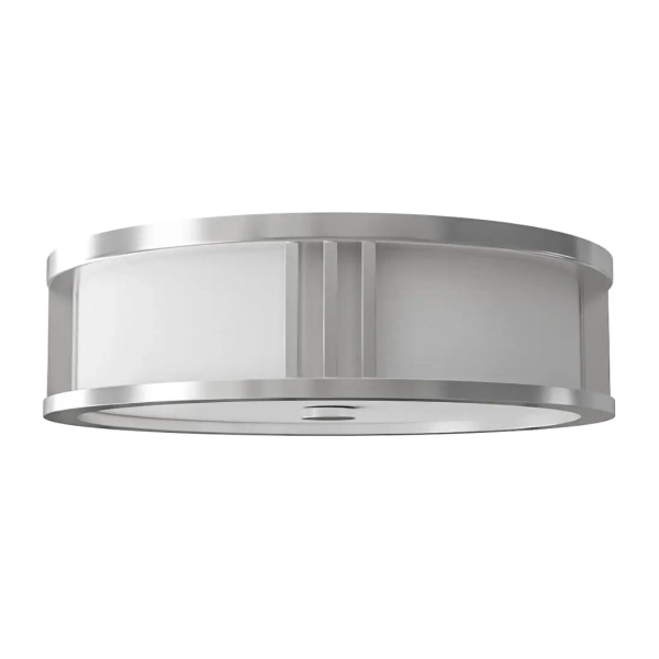 Okrągły sufitowy plafon Sandro PL Satin Nikiel 35 OR85792 szklany nikiel