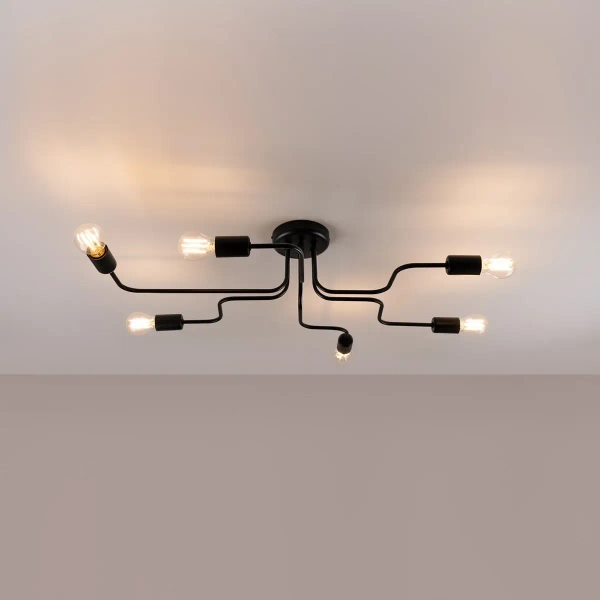 Loftowa lampa sufitowa VECTOR SL.1447 metalowa czarna