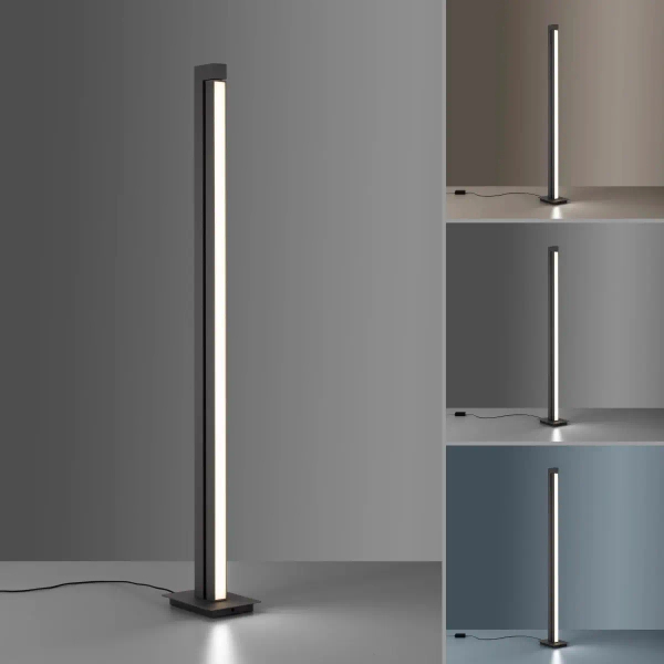 Podłogowa lampa na pilot PURE-LINES grafitowa 421-13 1xLED 23W 2700-5000K z wtyczką