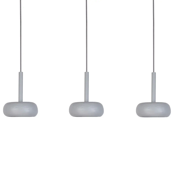 Potrójna wisząca lampa Otto 3 41398 owalna ceramiczna szary