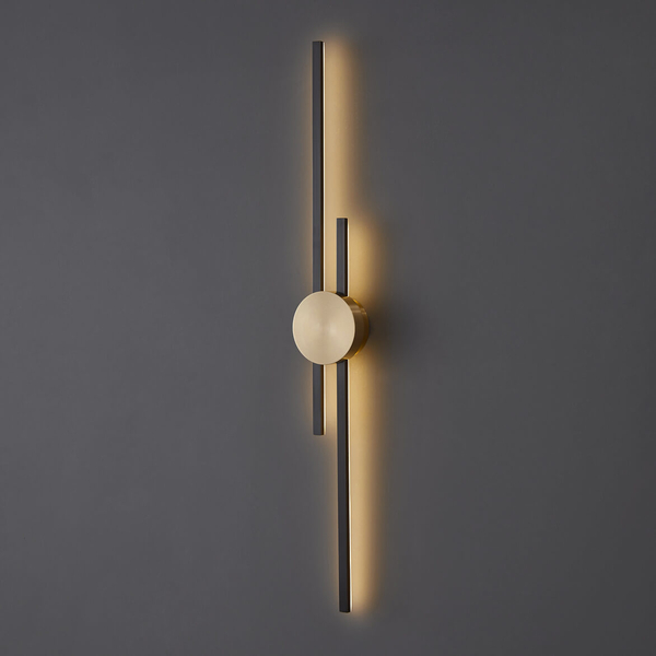 Minimalistyczna lampa ścienna Centro ST-B3327-S LED 10W 3000K czarny złoty