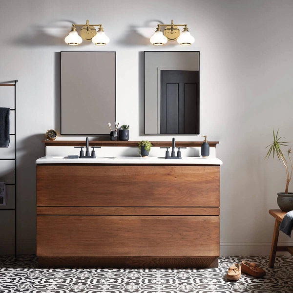 Ścienna lampa szklana Ainsley HK-AINSLEY2-BATH-BB Hinkley mosiądz