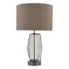 Nocna lampa szklana Mubina MUB4308 polerowany czarny chrom przydymiony