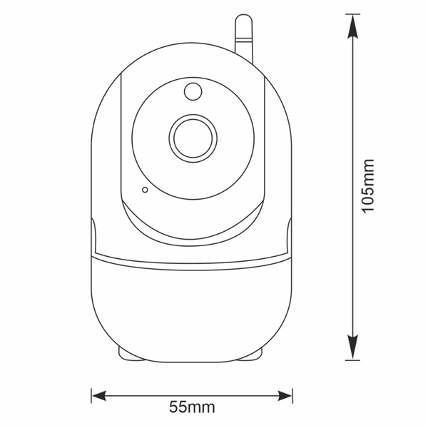 Obrotowa kamera wewnętrzna Smart Wifi 315632 mikrofon i głośnik biała