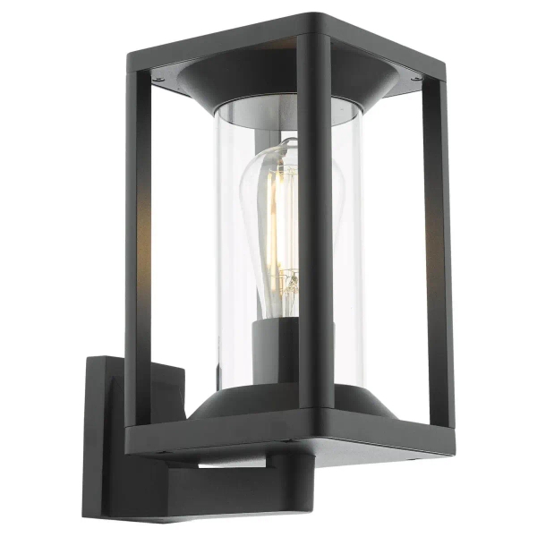 Elewacyjna lampa naścienna Mackenzie MAC1622 latarenka IP65 czarny