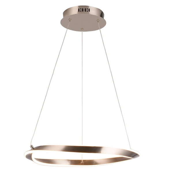 Wisząca lampa ledowa Girona MD9190-1S-3NT Zumaline 26W 3000K ring nikiel