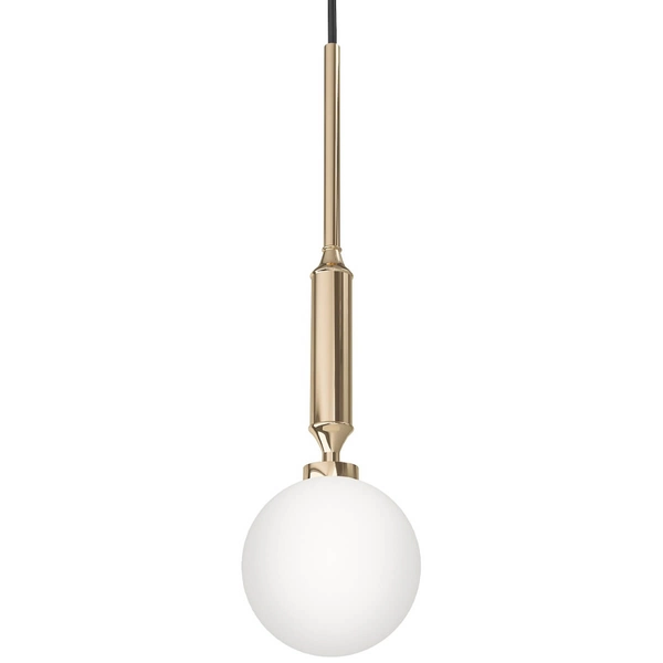 Wisząca lampa 1-płomienna Ero I biały zwis kula nad blat