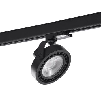 Czarna lampa do 3-fazowego systemu szynowego Jerry metalowa