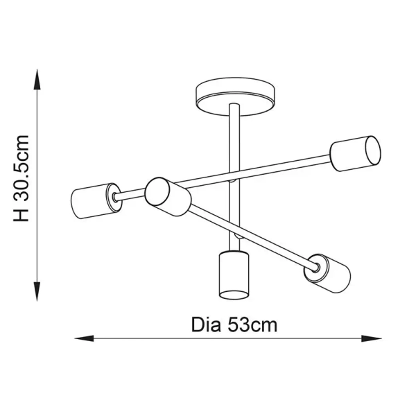 Sufitowa lampa do salonu Studio 79502 loftowa czarny matowy