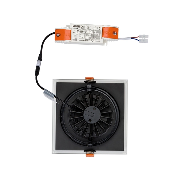 Wpust LAMPA regulowana DIA 8718 Nowodvorski metalowa OPRAWA sufitowa LED 30W 4000K kwadratowa biała czarna