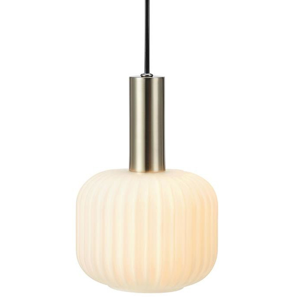 LAMPA wisząca SOBER 108122 Markslojd plisowana OPRAWA szklany ZWIS loftowy stal biały