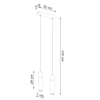 Betonowa lampa wisząca SL.0966 do kuchni betonowa drewniana