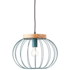 Lampa wisząca Sorana 99234/73 klatka druciana drewno turkus