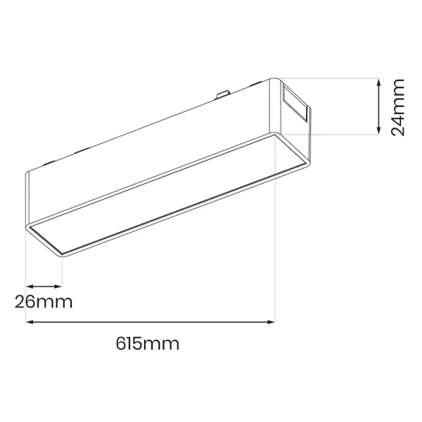 Liniowa lampa do szyn magnetycznych Tuya CCT ML2197 LED 20W CCT czarny