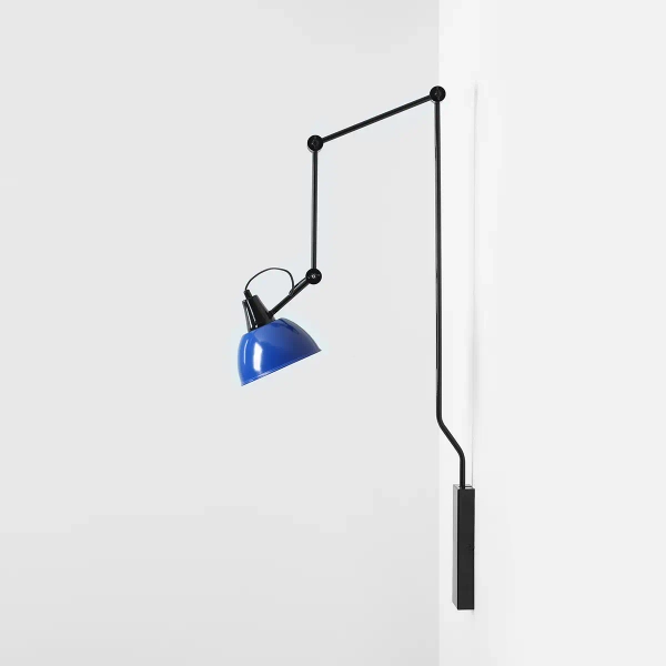 Lampa ścienna regulowana AIDA 1141C3_25 do salonu czarna kobaltowa