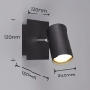 Nowoczesna lampa ścienna MARLEY 802400132 czarna tuba 1xGU10 IP20