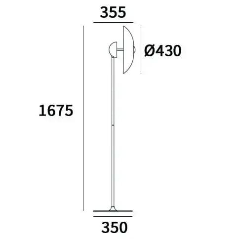 Nowoczesna lampa podłogowa Sydney F01062WH AG Cosmolight LED 12W 3000K biała srebrna