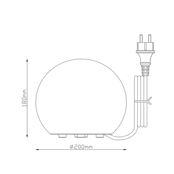 Kulista lampa ogrodowa BALL MC20E LED 0,1W 3000K Ø20 okrągła IP44 biała