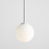 Wisząca lampa biała Bosso 1087L Aldex salonowy zwis balls na listwie
