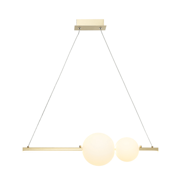 Kulista lampa wisząca 22108 LED 13W 3000K ściemnialna biała złota