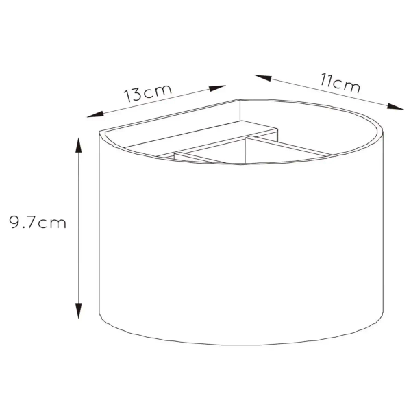 Półokrągły kinkiet ścienny XIO 09218/04/30 Lucide do salonu czarny