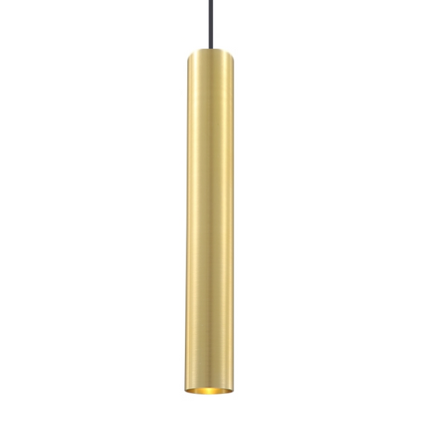 Metalowa lampa wisząca Stala 501003005 Elkim pojedyncza tuba złota