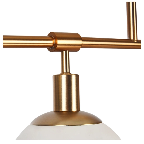 Modernistyczna LAMPA wisząca ERICH MOD221PL-05G Maytoni metalowa OPRAWA szklane kule ZWIS molekuły mosiądz