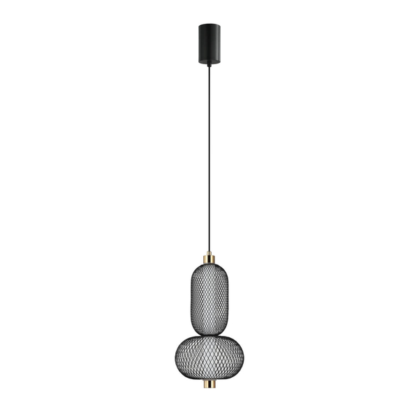 Zwisająca lampa Marco PND-84283-2-BK Italux LED 10W 3000K koszyk czarna