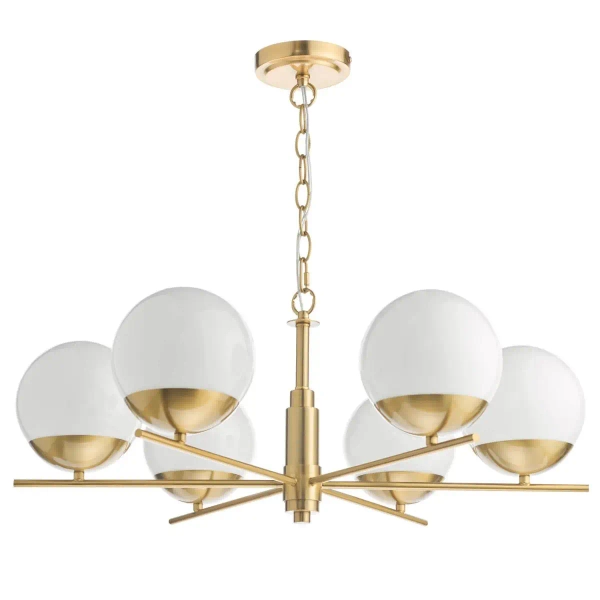 Lampa wisząca nad stół Bombazine BOM0635 do jadalni kule mosiądz