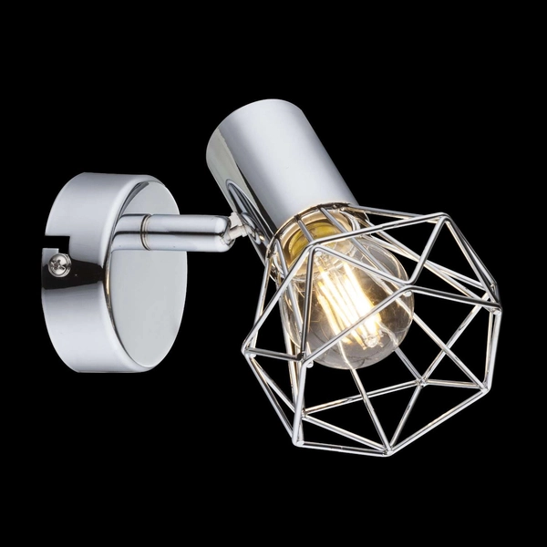 Kinkiet LAMPA ścienna XARA 54802-1 Globo druciana OPRAWA regulowana drut chrom