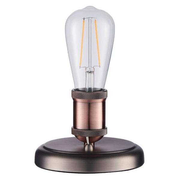 Nocna lampka żarówka Hal 76355 retro miedziany cyna